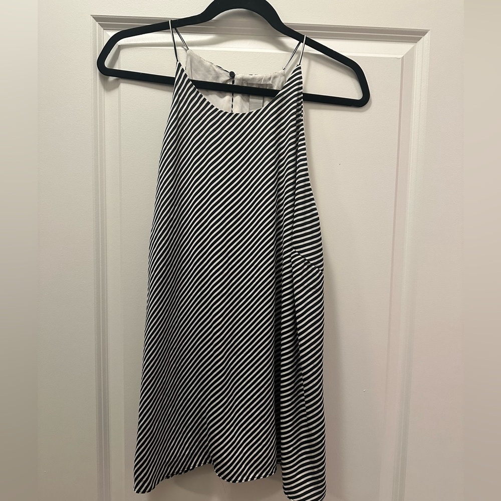 Black and white striped H&M high neck top